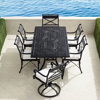 Frontgate Carlisle 7-pc. Rectangular Dining Set In Onyx Finish