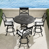 Frontgate Carlisle 5-pc. High Dining Set In Onyx Finish
