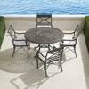 Frontgate Carlisle 5-pc. Round Dining Set In Slate Finish