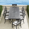 Frontgate Carlisle 9-pc. Extending Dining Set In Onyx Finish
