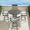 Frontgate Carlisle 5-pc. High Dining Set In Slate Finish