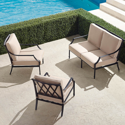 Frontgate Grayson 3-pc. Loveseat Set In Black Finish