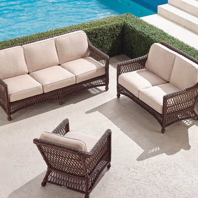 Frontgate Hampton 3-pc. Sofa Set In Driftwood Finish