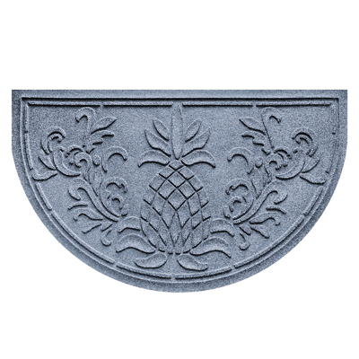 Frontgate Water & Dirt Shield  Pineapple Half-round Door Mat In Blue
