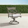 Frontgate Set Of 2 Carlisle Slate Swivel Dining Arm Chair