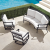 Frontgate Carlisle 3-pc. Curved Sofa Set In Onyx Finish