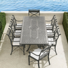 Frontgate Carlisle 9-pc. Extending Dining Set In Slate Finish