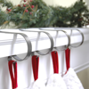 Frontgate Set Of 4 Mantel Clip Stocking Holders In Siver