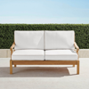 Frontgate Cassara Loveseat With Cushions In Natural Finish