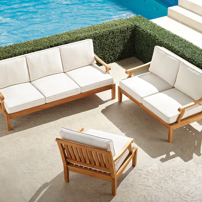 Frontgate Cassara 3-pc. Sofa Set In Natural Finish