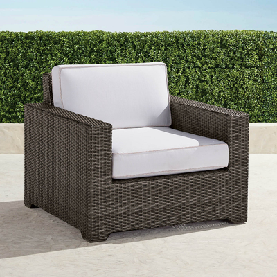 Frontgate Palermo Lounge Chair With Cushions In Bronze Finish