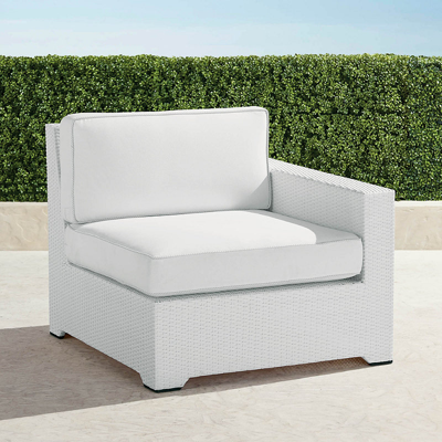Frontgate Palermo Right-facing Chair With Cushions In White Finish
