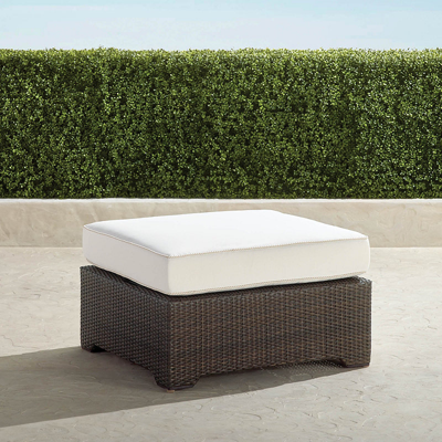 Frontgate Palermo Ottoman With Cushion In Bronze Finish