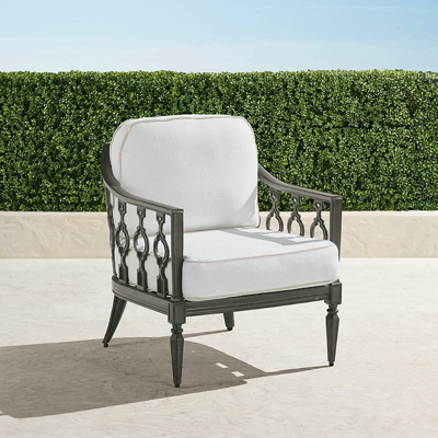 Frontgate Avery Lounge Chair With Cushions In Slate Finish