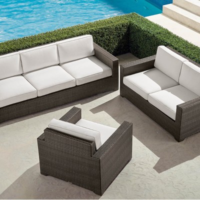 Frontgate Palermo 3-pc. Sofa Set In Bronze Finish