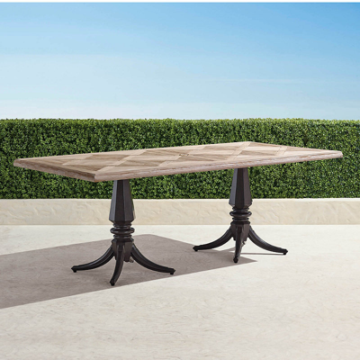 Frontgate Avery Teak Top Dining Table