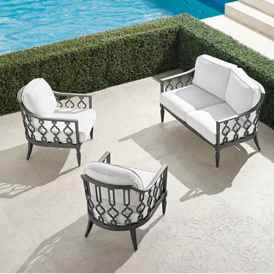 Frontgate Avery 3-pc. Loveseat Set In Slate Finish