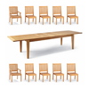Frontgate Cassara 11-pc. Estate Expandable Dining Set In Natural Finish