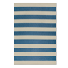 Frontgate Resort Stripe Indoor/outdoor Rug In Cobalt,champagne