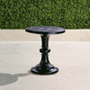 Frontgate Carlisle Pedestal Side Table In Onyx Finish
