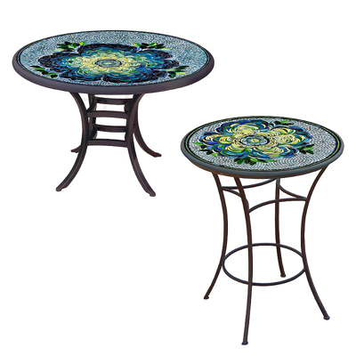 Frontgate Knf Giovella Mosaics Round Bistro Dining Tables