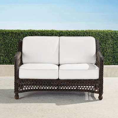 Frontgate Hampton Loveseat In Black Walnut Finish