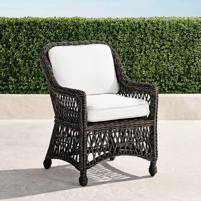 Frontgate Set Of 2 Hampton Dining Arm Chair In Black Walnut Finish