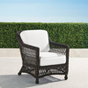Frontgate Hampton Lounge Chair In Black Walnut Finish