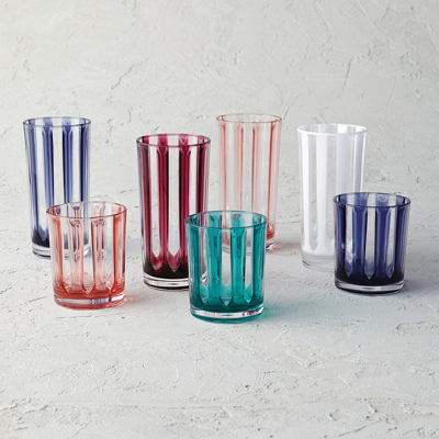 Frontgate Riviera Striped Acrylic Drinkware In Bloom Tumbler
