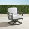 Frontgate Avery Swivel Lounge Chair With Cushions In Slate Finish