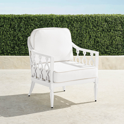 Frontgate Avery Lounge Chair With Cushions In White Finish