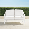 FRONTGATE AVERY LOVESEAT WITH CUSHIONS IN WHITE FINISH