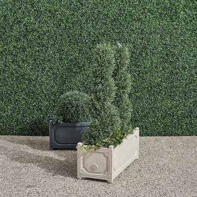 Frontgate Chantal Trough Planter In Charcoal