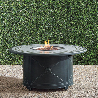 FRONTGATE PALOMA ROUND CUSTOM GAS FIRE TABLE 