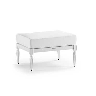Frontgate Avery Ottoman With Cushion In White Finish