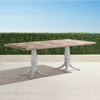 Frontgate Avery Teak Top Table In White Finish