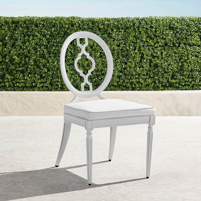 Frontgate Set Of 2 Avery Dining Side Chairs With Cushions In White Finish