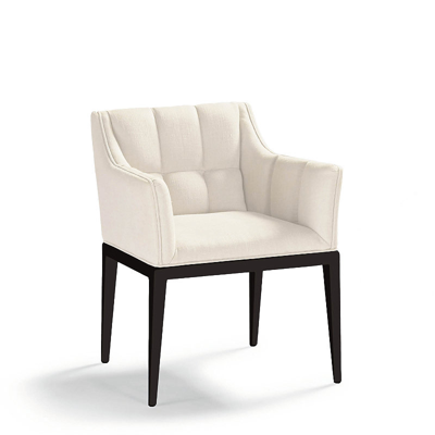 Frontgate Gramercy Espresso Dining Arm Chair In Persimmon Velvet