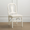 Frontgate Set Of 2 Modern Chippendale Folding Chairs In Antique White