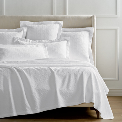 Frontgate Diamond Matelasse Bedding In White