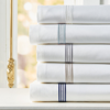 Frontgate Ladder Stitch Sateen Sheet Set In White