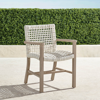 Frontgate Isola Dining Arm Chair In Weathered Finish