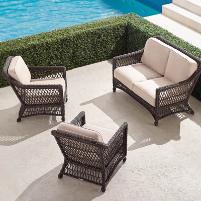 Frontgate Hampton 3-pc. Loveseat Set In Black Walnut Finish