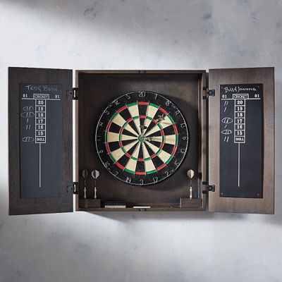 Frontgate Dax Dartboard Cabinet In Dax Dartboard Cabinet In Tobacco