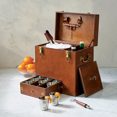 Frontgate Leather Travel Bar