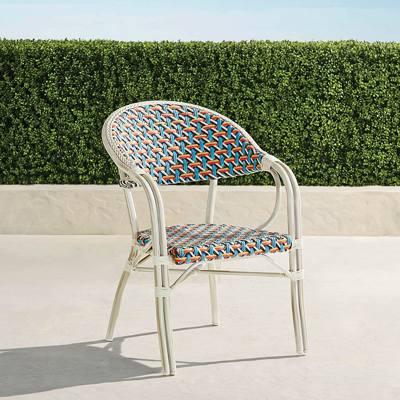 Frontgate Set Of 2 Harper Stacking Dining Arm Chairs In Multi