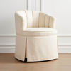 Frontgate Loretta Vanity Stool In Performance Ivory