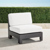 Frontgate Set Of 2 St. Kitts Center Chairs With Cushions In Matte Black Aluminum