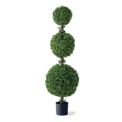 Frontgate 57" Triple Ball Outdoor Boxwood Topiary