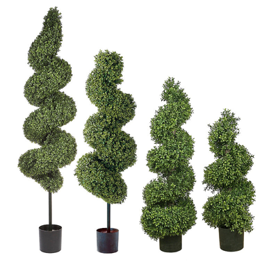 Frontgate Spiral Outdoor Boxwood Topiary
